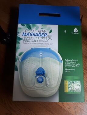 Pursonic Blue Foot Spa Massager with Tea Tree Oil Foot Salt